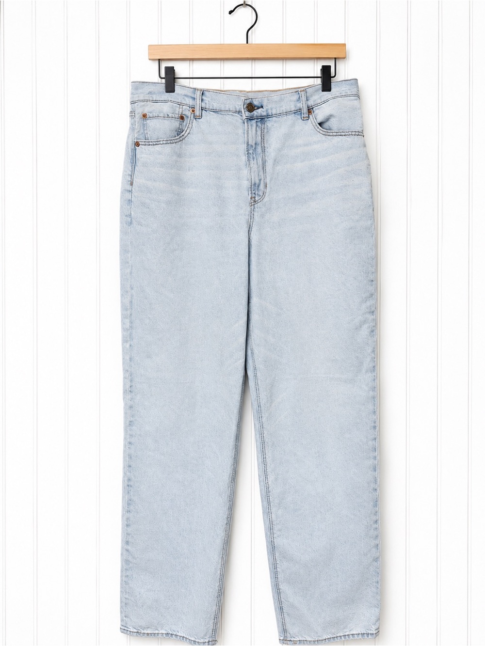 American Eagle Baggy Straight Jeans Women's Size 16L Highest Rise Strigid